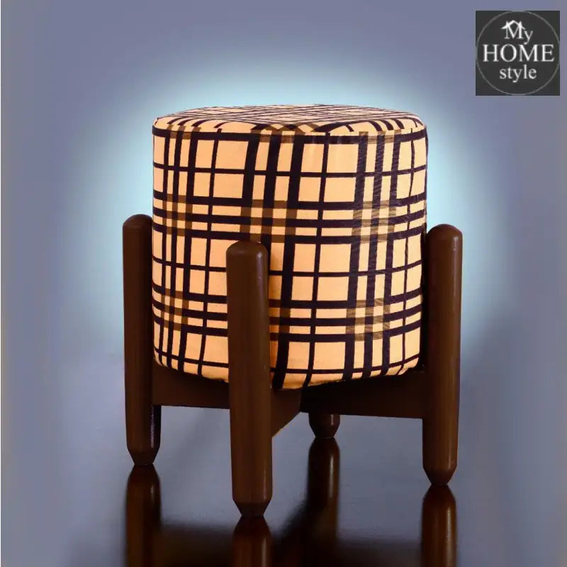 Drone Shape Wooden Round stool -396 - myhomestyle.pk