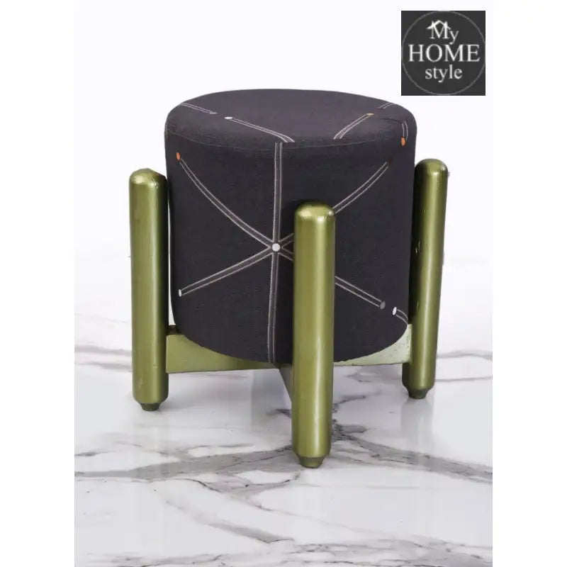 Drone Shape Wooden Stool With Steel Frame -1083 - myhomestyle.pk