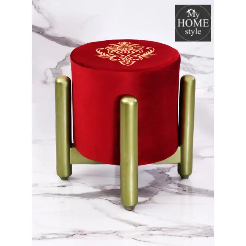 Drone Shape Wooden Stool With Steel Frame -1085 - myhomestyle.pk