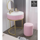 Elegant Dressing Table Set with Tufted Stool - 1325 - myhomestyle.pk