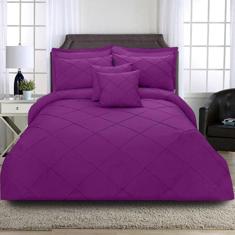 8 Pcs Cross Pleated Duvet Set