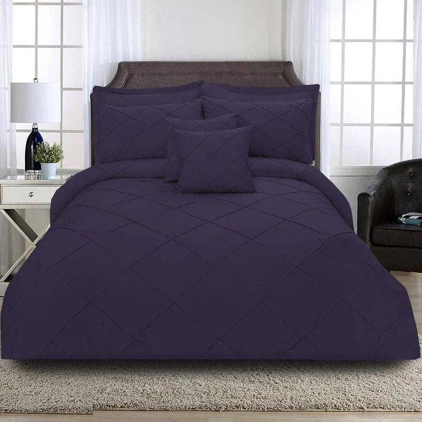 8 Pcs Cross Pleated Duvet Set