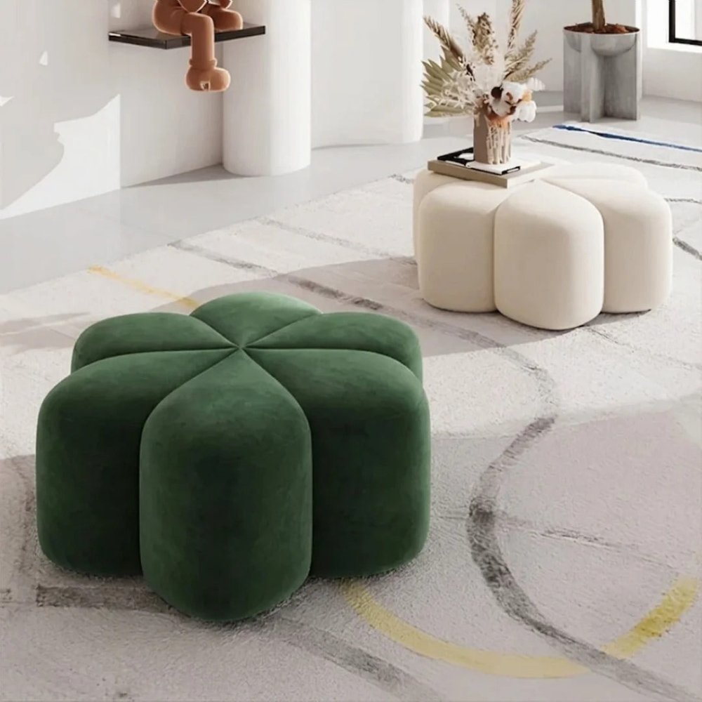 Flora Ottoman Stool - 1584 - myhomestyle.pk