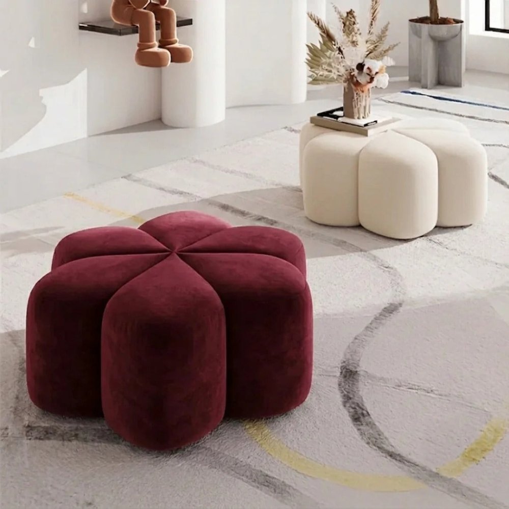 Flora Ottoman Stool - 1584 - myhomestyle.pk