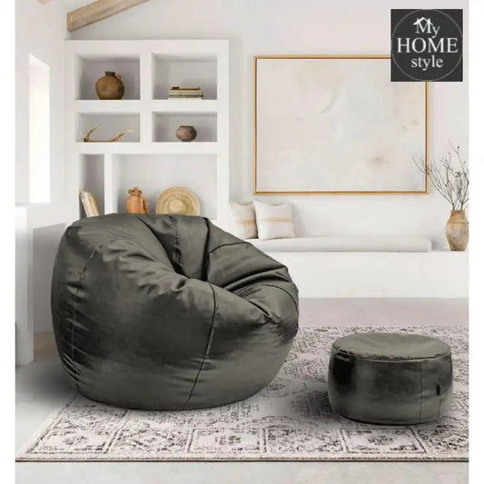 GREY - PUFFY BEAN BAG - myhomestyle.pk