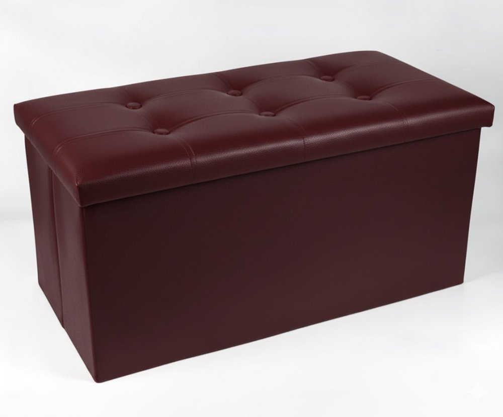 Innovative Rectangular Leathered Ottoman Stool - 1462 - myhomestyle.pk