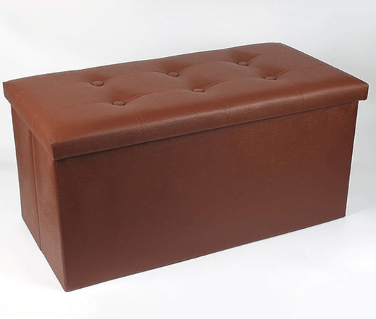 Innovative Rectangular Leathered Ottoman Stool - 1462 - myhomestyle.pk