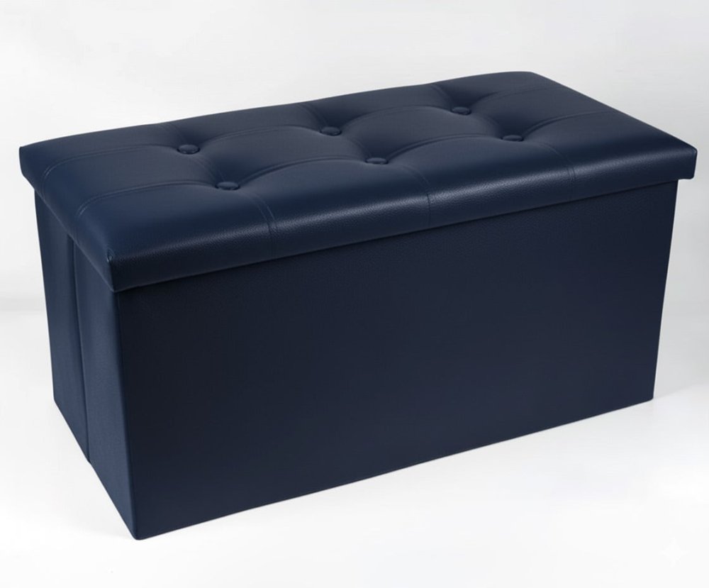 Innovative Rectangular Leathered Ottoman Stool - 1462 - myhomestyle.pk