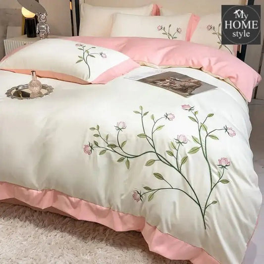 Jamche Luxury Embroidered Flower 6 Pc's Duvet Set - myhomestyle.pk