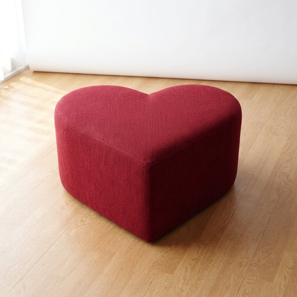 Large Heart Shaped Pouffe Stool - 1580 - myhomestyle.pk