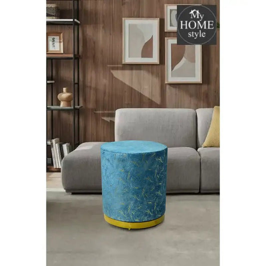 Large Pouffe Velvet Sprinkle Stool With Steel Frame - 1289 - myhomestyle.pk