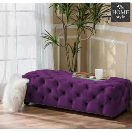 Living Room Large Velvet Ottoman Stool - 647 - myhomestyle.pk