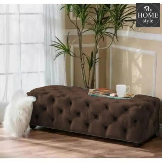 Living Room Large Velvet Ottoman Stool - 648 - myhomestyle.pk