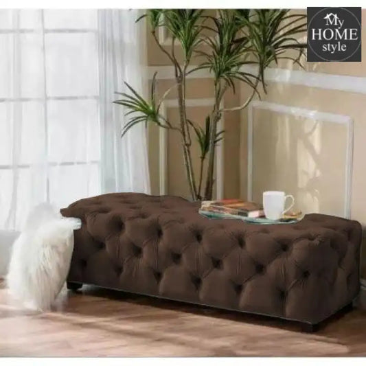 Living Room Large Velvet Ottoman Stool-648 - myhomestyle.pk