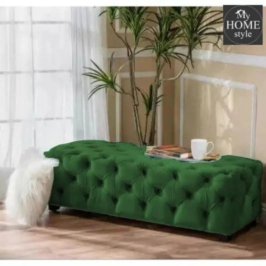 Living Room Large Velvet Ottoman Stool - 649 - myhomestyle.pk