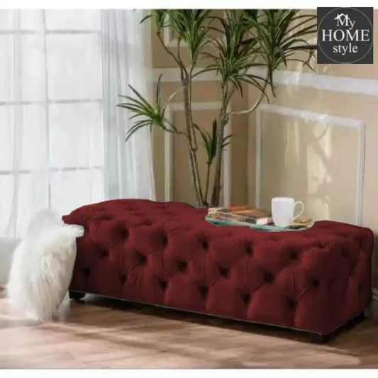 Living Room Large Velvet Ottoman Stool-650 - myhomestyle.pk