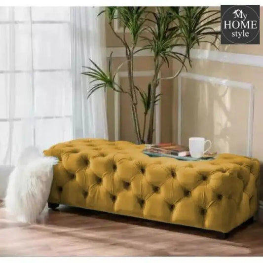 Living Room Large Velvet Ottoman Stool - 651 - myhomestyle.pk