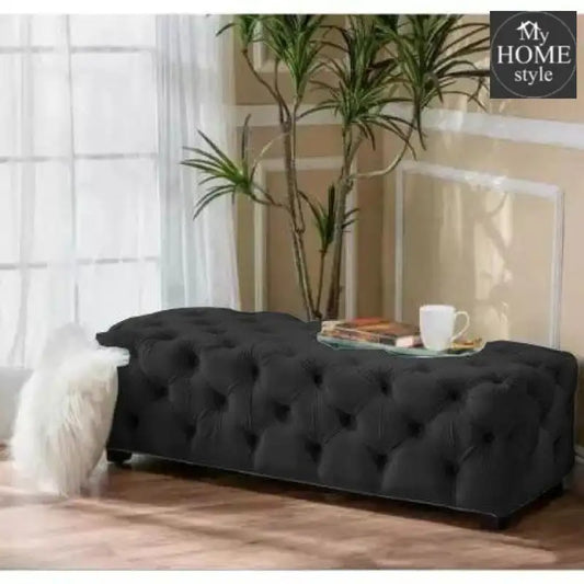 Living Room Large Velvet Ottoman Stool-652 - myhomestyle.pk