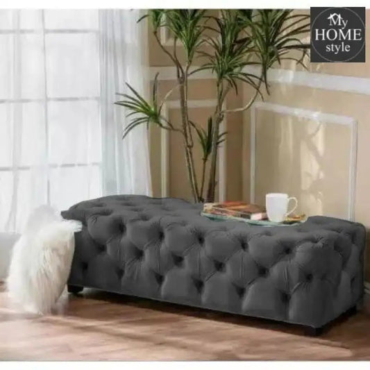 Living Room Large Velvet Ottoman Stool - 653 - myhomestyle.pk