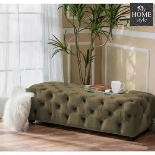 Living Room Large Velvet Ottoman Stool - 654 - myhomestyle.pk