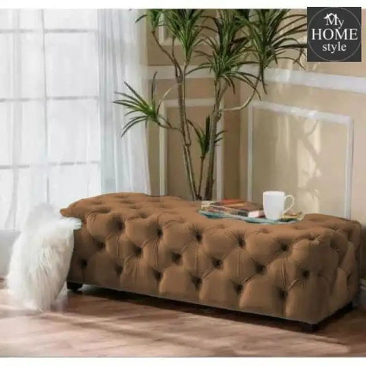 Living Room Large Velvet Ottoman Stool - 655 - myhomestyle.pk