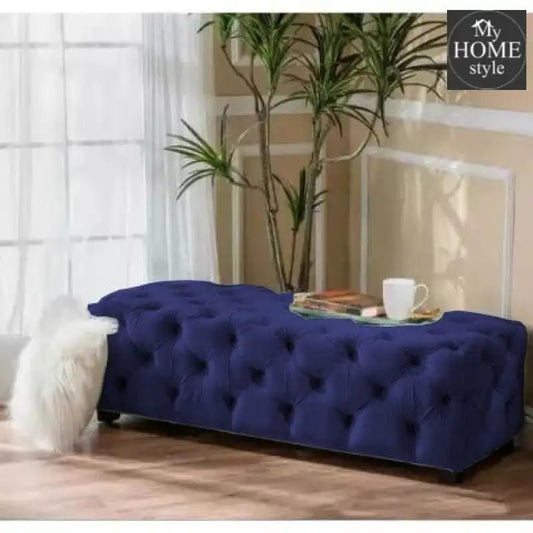 Living Room Large Velvet Ottoman Stool - 656 - myhomestyle.pk