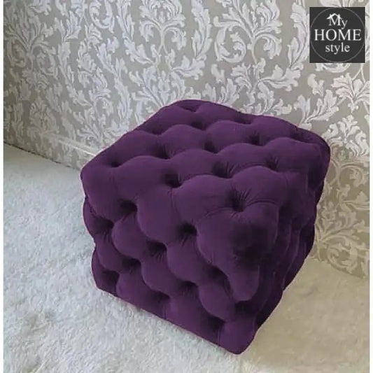 Living Room Velvet Ottoman Stool - 638 - myhomestyle.pk