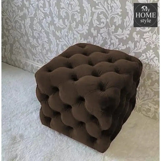 Living Room Velvet Ottoman Stool - 639 - myhomestyle.pk