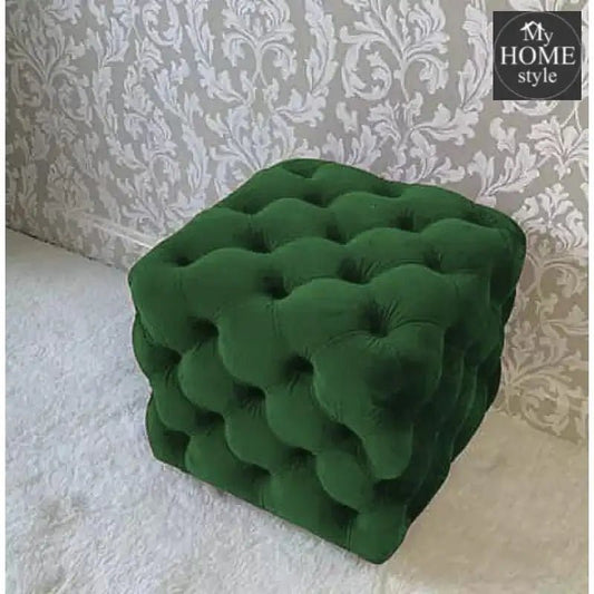 Living Room Velvet Ottoman Stool - 641 - myhomestyle.pk