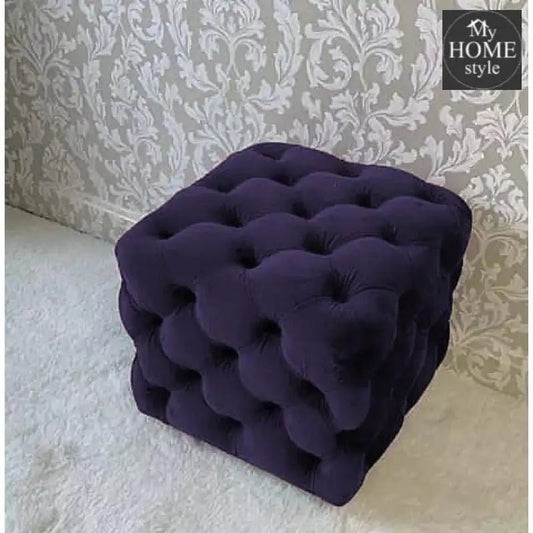 Living Room Velvet Ottoman Stool - 643 - myhomestyle.pk