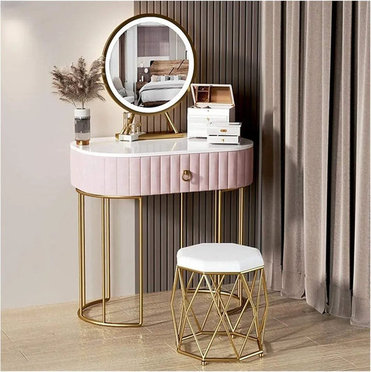 Luxurious Dressing Table Set with Vanity Elengent Stool - 1452 - myhomestyle.pk