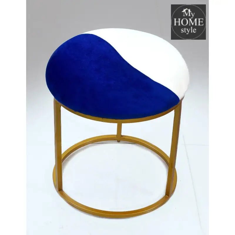 Luxury 2 Shaded Velvet stool With Steel Stand - 925 - myhomestyle.pk