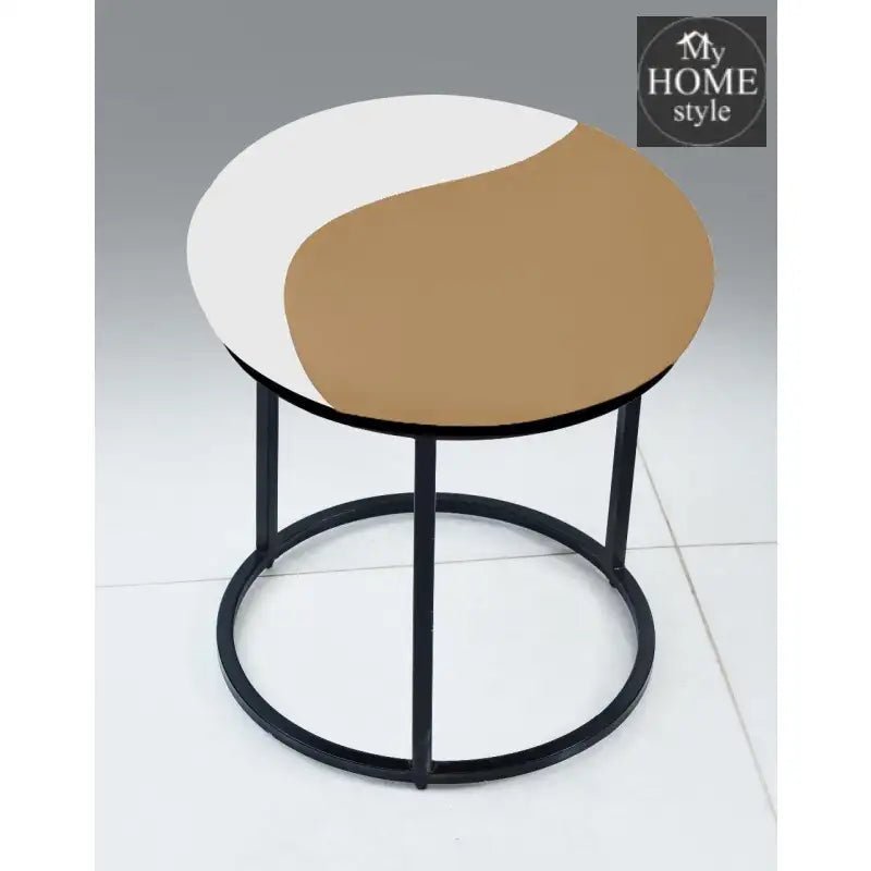 Luxury 2 Shaded Velvet stool With Steel Stand - 928 - myhomestyle.pk