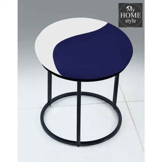 Luxury 2 Shaded Velvet stool With Steel Stand - 929 - myhomestyle.pk