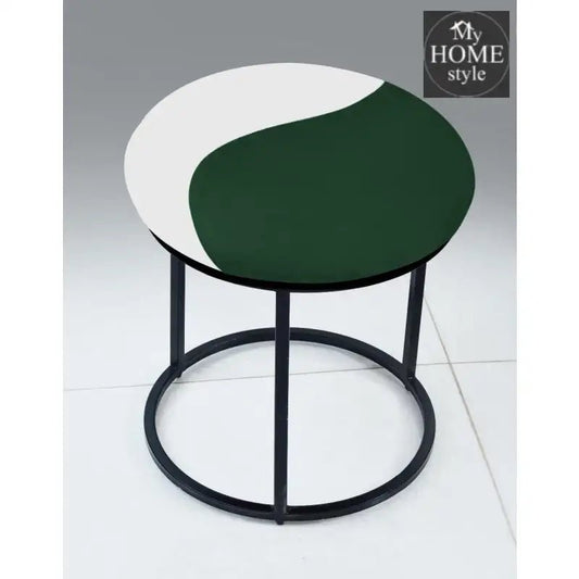 Luxury 2 Shaded Velvet stool With Steel Stand - 932 - myhomestyle.pk