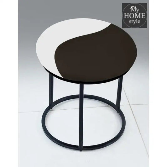 Luxury 2 Shaded Velvet stool With Steel Stand - 933 - myhomestyle.pk