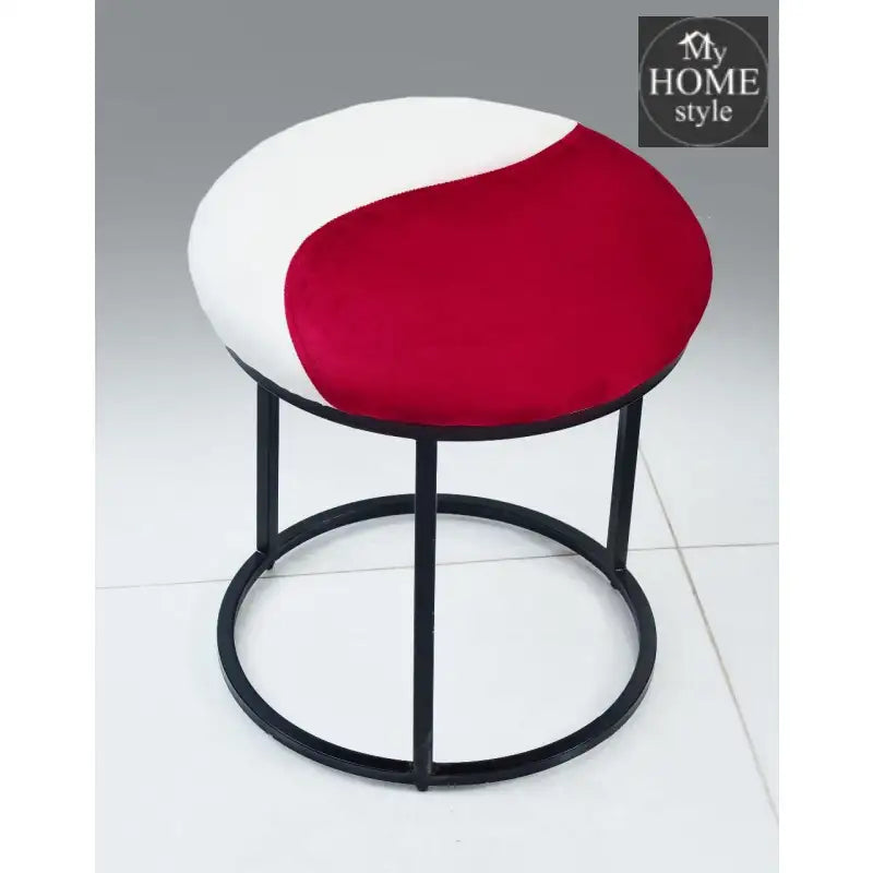 Luxury 2 Shaded Velvet stool With Steel Stand -934 - myhomestyle.pk