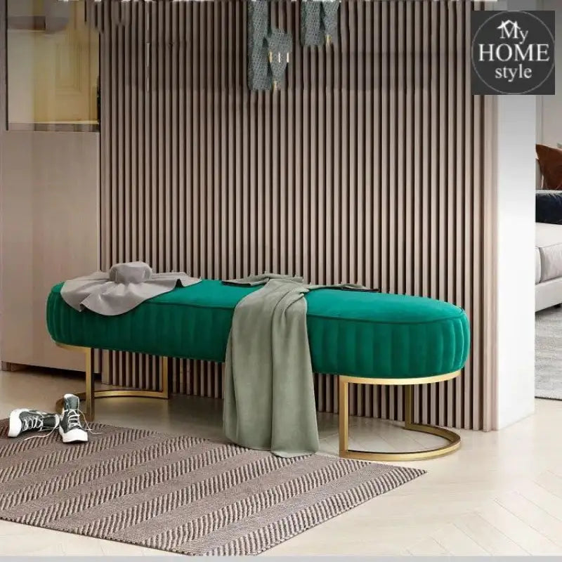 Luxury 3 Seater Bedroom Steel Stool -984 - myhomestyle.pk