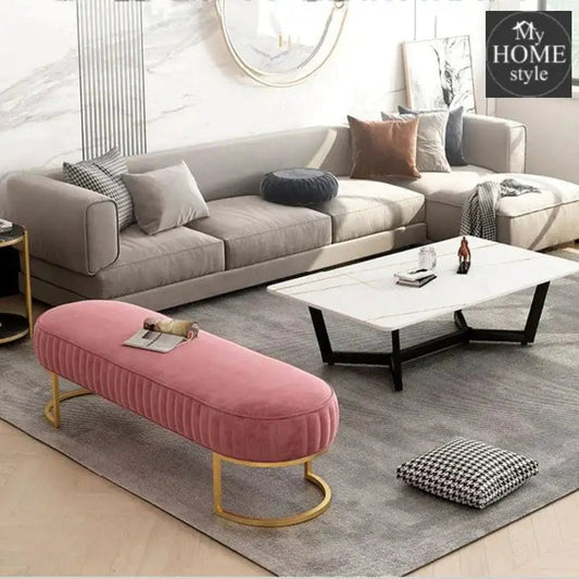 Luxury 3 Seater Bedroom Steel Stool - 986 - myhomestyle.pk