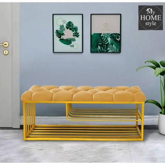 Luxury 3 Seater Stool With Shoe Rack - 1034 - myhomestyle.pk