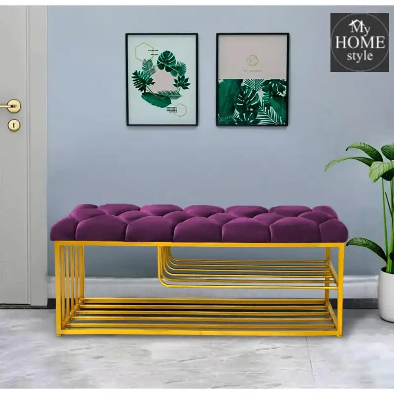 Luxury 3 Seater Stool With Shoe Rack - 1035 - myhomestyle.pk