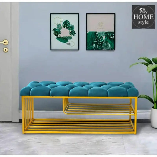 Luxury 3 Seater Stool With Shoe Rack - 1038 - myhomestyle.pk