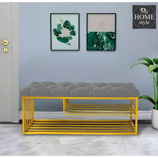 Luxury 3 Seater Stool With Shoe Rack - 1039 - myhomestyle.pk