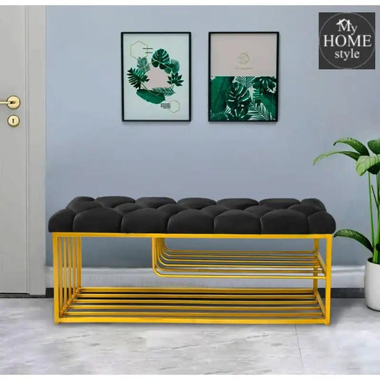 Luxury 3 Seater Stool With Shoe Rack - 1041 - myhomestyle.pk