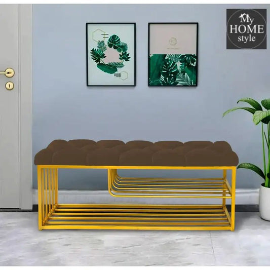 Luxury 3 Seater Stool With Shoe Rack - 1042 - myhomestyle.pk