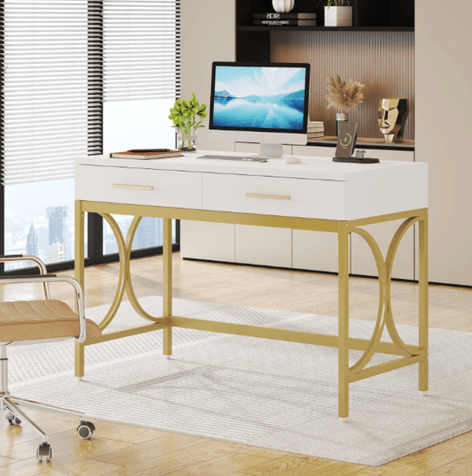 Luxury Computer Desk with Two Drawers - 1384 - myhomestyle.pk