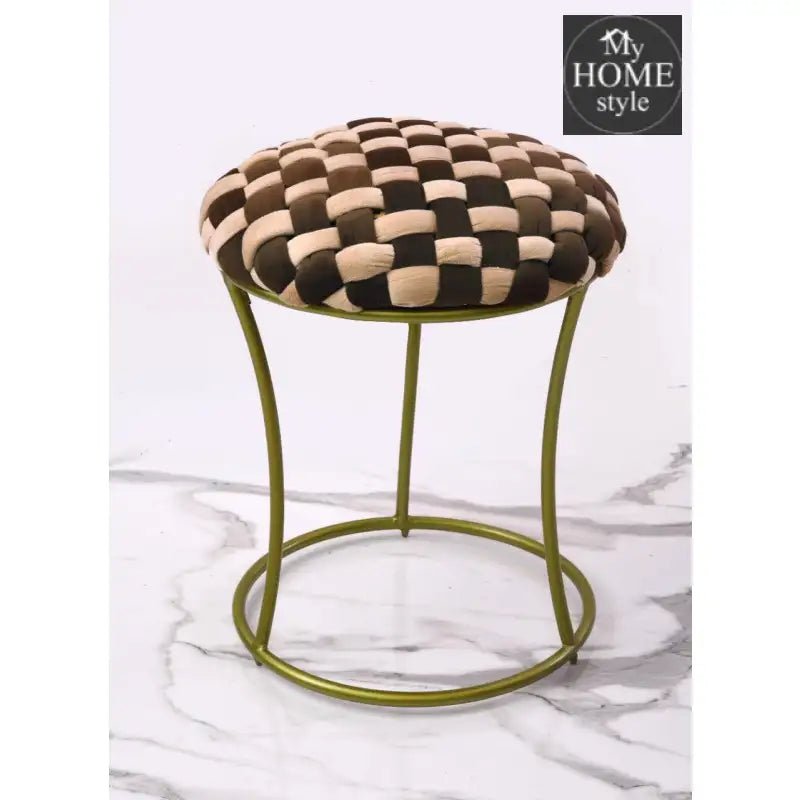 Luxury Creative Large Stool With Steel Frame - 1098 - myhomestyle.pk