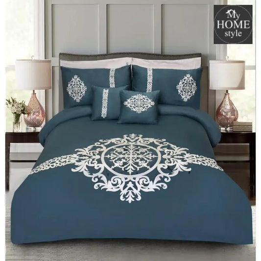 Luxury Embroidered Aplic Duvet Set 8 Pc's - myhomestyle.pk