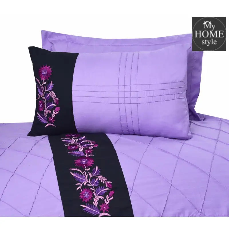 Luxury Embroidered Pinch Pleated Duvet Set 8 Pc's - myhomestyle.pk