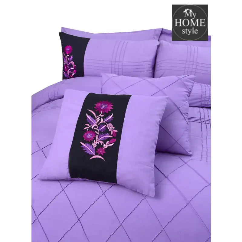 Luxury Embroidered Pinch Pleated Duvet Set 8 Pc's - myhomestyle.pk